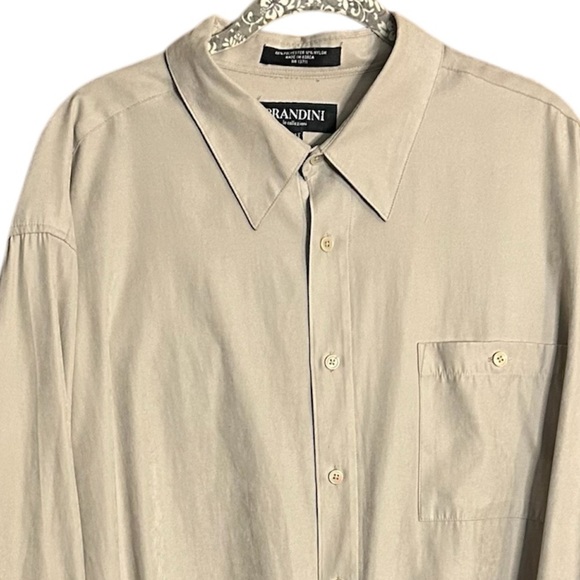 Brandini Beige Button-Up Shirt XXLT - Picture 5 of 6